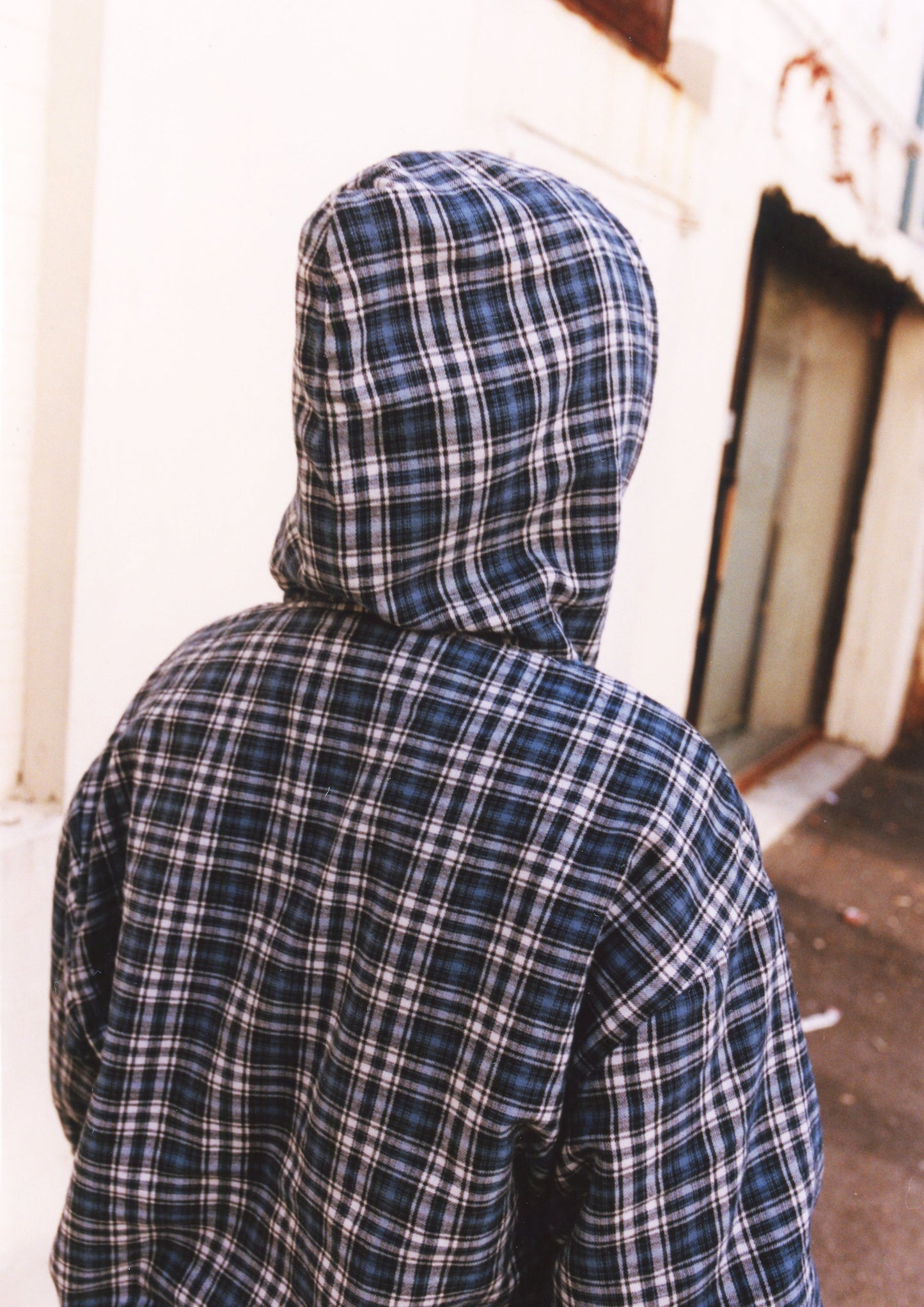 Reversible Flannel Hoodie (Blue)