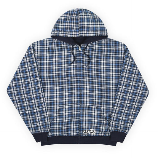 Reversible Flannel Hoodie (Blue)